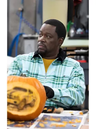 Shifting Gears S2 Daryl Mitchell Blue Plaid Flannel Jacket