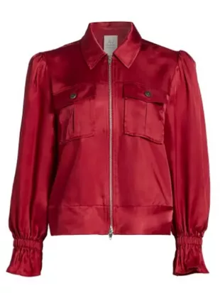 The View 2025 Joy Behar Red Zipper Jacket