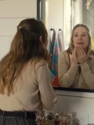 Kristen Bell Nobody Wants This S02 Ribbed Polo Top