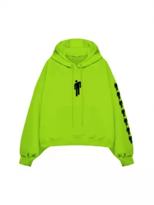 Billie Eilish Repeat Blohsh Green Hoodie