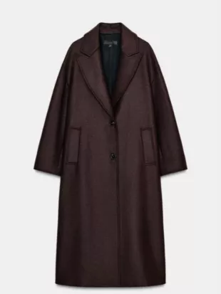 Celebrity Traitors Claudia Winkleman Brown Coat