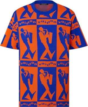Orange & Blue Checkered Jazz Flyers T Shirt