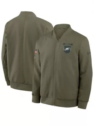 Philadelphia Eagles 2025 Salute To Service Bomber Jacket