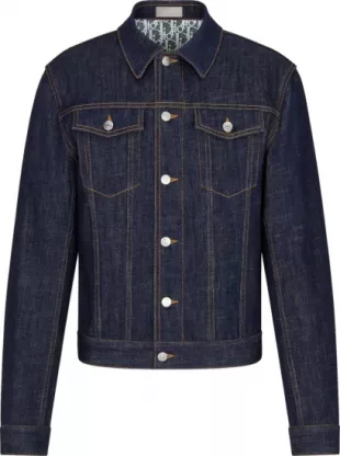 Blue Denim Oblique Lined Jacket