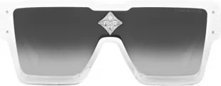 White & Clear Gradient Cyclone Sunglasses