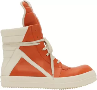 Orange & White Geobasket Sneakers