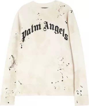 White Glitter Logo Sweatshirt