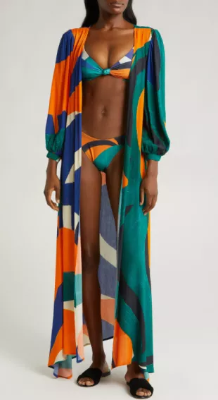 Serena Cover-Up Duster in Tuscan Waves