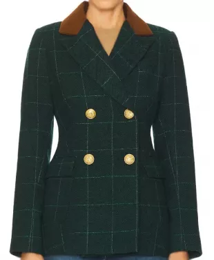 Green Plaid Blazer