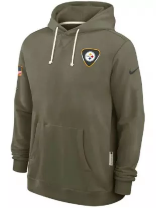 Pittsburgh Steelers Olive 2025 Salute To Service Hoodie