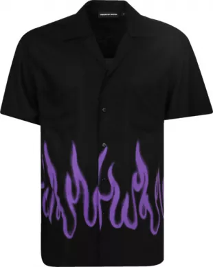 Black & Purple Flame Shirt