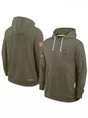 Dallas Cowboys Olive 2025 Salute To Service Hoodie