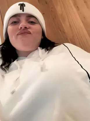 Billie Eilish Hanging Blohsh White Hoodie
