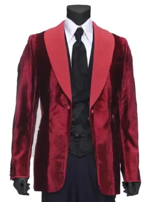 John Wick Chapter 4 Marquis Red Velvet Blazer