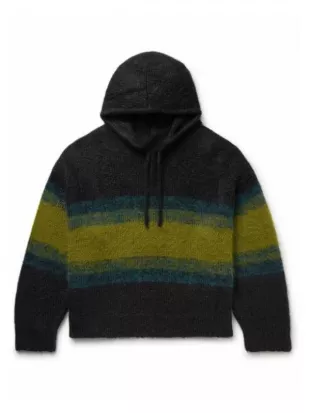 Sherri 2025 Cedric the Entertainer Black Striped Hoodie Sweater