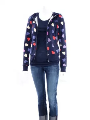 True Blood S4 Anna Paquin Hearts Printed Hoodie