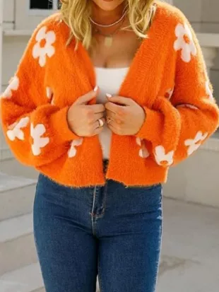 Wife Swap Real Housewives Edition Michelle Orange Floral Sweater