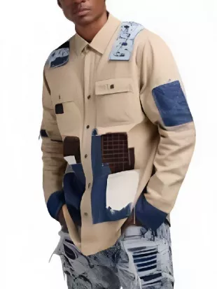 Crutch Frank Crutchfield Patchwork Shirt