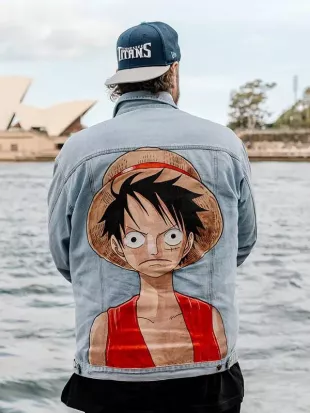 One Piece Series Jelly Roll Monkey D. Luffy Denim Jacket