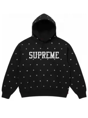 Supreme Stars Studded Hooded Pullover Sweatshirt