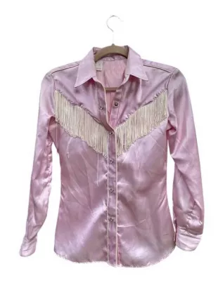 Pink Satin Shirt