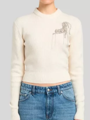 The View 2025 Sunny Hostin Leopard Embellished Sweater