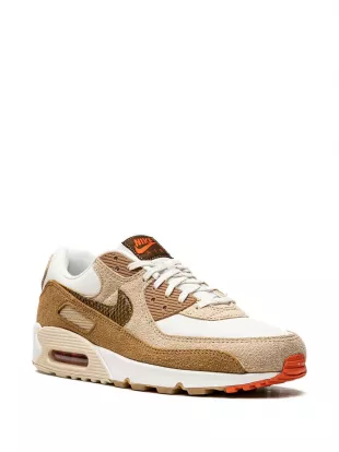 Air Max 90 Pale Ivory Snakeskin Swoosh Sneakers