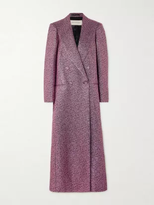 Metallic Jacquard-Crepon Coat