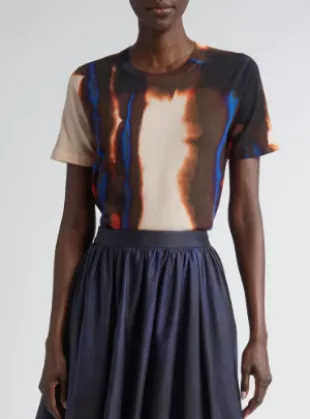 Burned Stripe Merino Wool Sweater