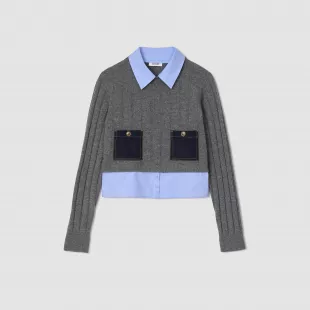 Cropped Wool And Cashmere Sweater