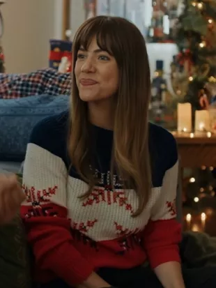 Julie Gonzalo A Novel Noel Colorblock Sweater