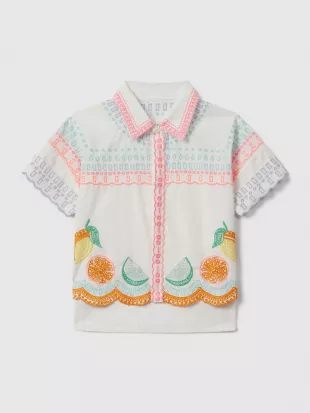 Cesca Cotton Broderie Shirt