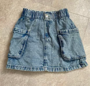 Cargo Denim Mini Skirt