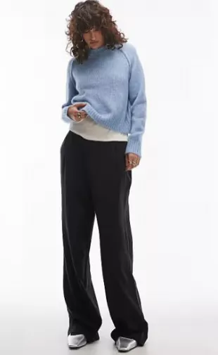 Exposed Seam Sweater in Light Blue