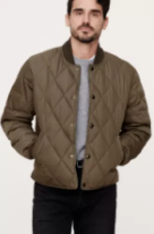 Quilted Bomber Jacket