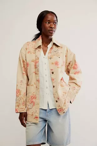 Avery Printed Denim Jacket