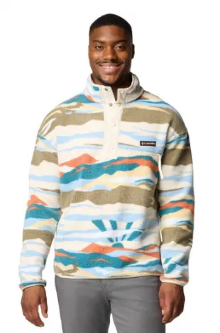 Helvetia™ II Printed Half Snap Fleece Chalk