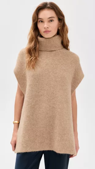 Waffle Knit Funnel Neck Tunic