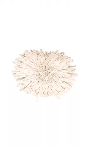 Flower Detailed Leather Choker