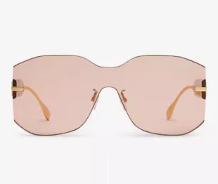 Fendigraphy Oversized Rimless Acetate Sunglasses