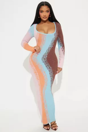 Dani Fuzzy Sweater Maxi Dress