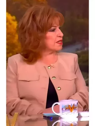 The View 2025 Joy Behar Beige Gold Button Jacket