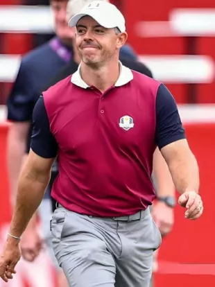 Team Europe Ryder Cup 2025 Rory McIlroy Purple Shirt