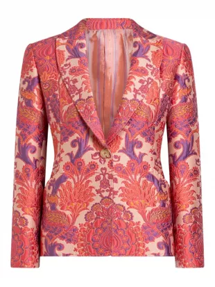 Floral Jacquard Blazer