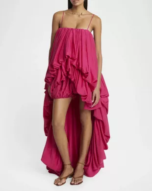 Sleeveless High-Low Balloon Jumpsuit