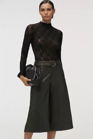 Belted Leather Culottes