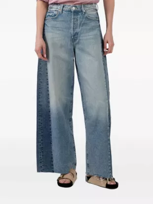 Paneled High Waist Jeans