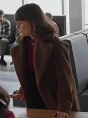 Merry Christmas Ted Cooper Kate Cooper Brown Sherpa Coat