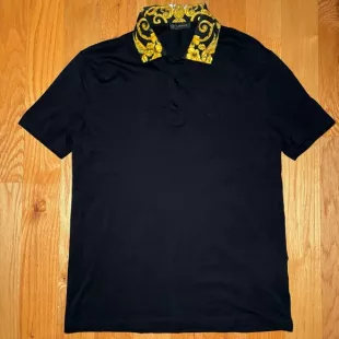 Baroque Collared Polo Top