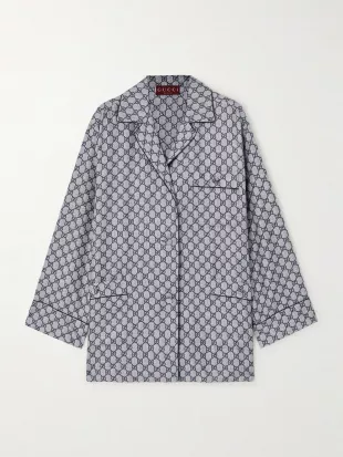 Supreme Printed Silk-Twill Pajama Shirt